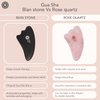 Gua Sha Facial Tools - Rose Quartz Gua Sha Stone for Full Body Massage, Physical Therapy and Skincare - Natural Gua Sha Massage Tool with Protective Case, E-Book and Authentic Certificate