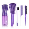O BRUSHZOO Hair Brush Set, Hair Brushes for Women Men kid, Detangler Brush for Wet Dry Curly Hair Detangling, Hair Combs for Parting Styling, Hairbrush for Thick Fine Thin Hair Care