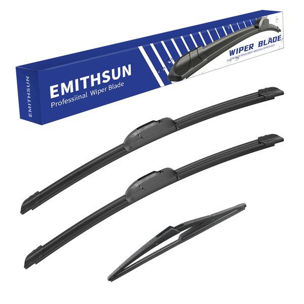 EMITHSUN Windshield Wiper Blades With Rear Wiper Blades set Replacement for Nissan Pathfinder 2013-2020,That Meet OEM Quality Easy DIY Install 26"+17"+12"(Set of 3)