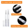 40 Pack 3 ML Transparent Twist Pens, Empty Cuticle Nail Oil Pen with Brush Tip, Cosmetic Lip Gloss Containers Applicators Eyelash Growth Liquid Tube with 2 Stickers