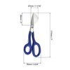 QWORK Duckbill Shears, 7 in Duckbill Applique Scissors, for Carpet Pile, Carpet Punch - Blue