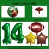 HADCKJA Football Balloon Football Birthday Decorations 14th Birthday Balloon Rugby Gold Brown Star Rugby Field Balloon Touchdown Sports Theme Football Party Supplies Birthday Party Decorations 10Pcs