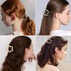 Bgffuy Medium Metal Hair Claw Clips for Women Small Flower Hair Clips for Thick Hair and Thin Hair 4Pcs (4 colors)