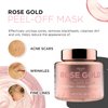 AZURE Rose Gold Metallic Sparkling Peel Off Moisturizing Face Mask - Reduces Wrinkles, Fine Lines & Acne Scars | Removes Blackheads & Dirt and Oil | Repairs Uneven Skin Tone - 150mL / 5.07 fl.oz.