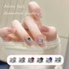 36PCS Kawaii Nail Art Charms Bling Kitty 3D Cute Metal Rhinestone Crystals Making Ornament Nail Decoration Accessories for DIY