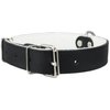 Dogs My Love Genuine Leather Felt Padded Dog Collar (18"-22.5" Neck; 1.25" Wide, Black)