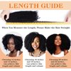 Yacurcur Afro Kinky Curly Clip in Hair Extensions Human Hair 4C Hair Clip in Extensions 8pcs 120g/set 10A Brazilian Virgin Natural Hair Clip Ins for Black Women Natural Black Color 12 Inch