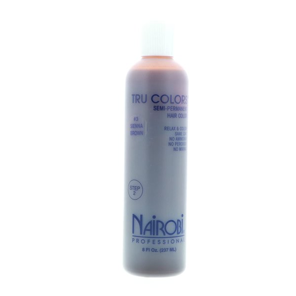 Nairobi Tru Colors Semi Permanent Hair Color - #3 Sienna Brown - 8 oz