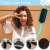 Curl Defining Brush,Curly Hair Brush,2024 Newest Boar Bristle Hair Brush,Styling Brush,Teasing Hair Brush,4Pcs Hair Brush Set with Curly Hair Brush,Edge Brush,Bristle Brush,Rat Tail Comb(Green)