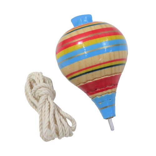 Leos Imports Wood Spinning Top, Mexican Trompo, Assorted Colors, Recommended for Ages 8+