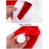 Aneco 8 Pack Christmas Hats Red Plush with White Cuffs Plush Fabric Santa Hat for Christmas Costume Party and Holiday Event