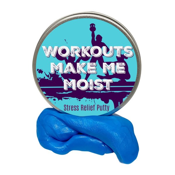 Workouts Make Me Moist Stress Relief Putty – Stress Relief Exercise Gifts Funny Gag Gifts for Friends BFF Gifts Stocking Stuffers for Women Secret Santa Gifts for Women Weird Gifts Workout Lover