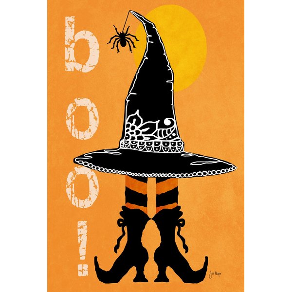 Toland Home Garden 12x18 Inch Double Sided Garden Flag Halloween Flag, Boo Boots Spooky Halloween Garden Flag For Outdoor Yard Flag Decoration