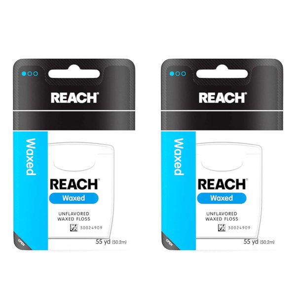 Reach Dental Floss, Waxed, Unflavored 1 ea (Pack of 2)