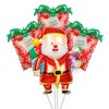Christmas Balloons Set, Santa Balloons, Christmas Gift Balloons, Christmas Foil Balloons for Christmas Balloons Decorations - 4Pcs