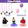 35 Pieces Singer Party Decoration, Include Singer Birthday Banner Honeycomb Centerpieces Cake Topper Party Latex Balloons for Pop Singer Birthday Party Supplies