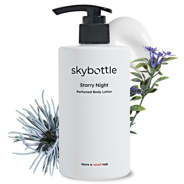 skybottle Daily Moisturizing Body Lotion Perfumed with Ylang Ylang, Jasmine, Musk Scent, Fast Absorbing, Lightweight and Extra Hydrating Cream for Dry Skin, for Women & Men, 10.1 Fl. Oz