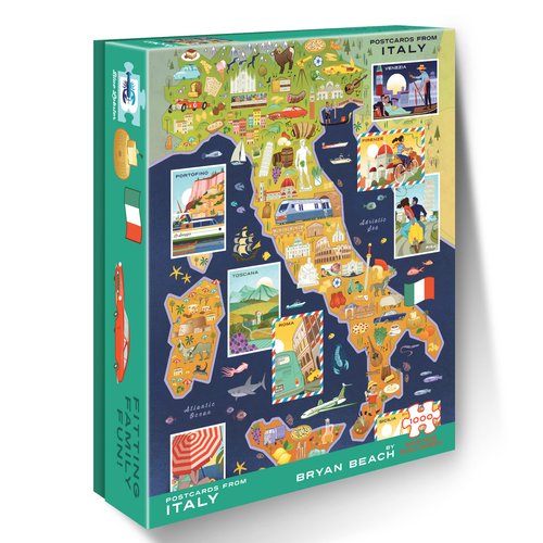 Blue Lobster 1000 Piece Puzzle (Postcards from Italy)