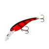 Cotton Cordell Wally Diver Walleye Crankbait Fishing Lure, Accessories for Freshwater Fishing, 2 1/2", 1/4 oz, Fluorescent Red/Black
