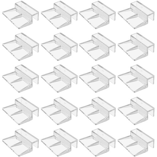 Kukiwhy 20 PCS 6mm Acrylic Aquarium Cover Clip, Clear Fish Tank Glass Cover Clip Support Holder Universal Lid Clips for Rimless Aquariums