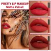 AMY'S DIARY Dark Red Purple Matte Plum Liquid Lipstick 3Pcs Sets,24-hour Lipstick Dark Deep Maroon Purple Brown Plum Red Lip Stain 24 Smudge Waterproof for Women