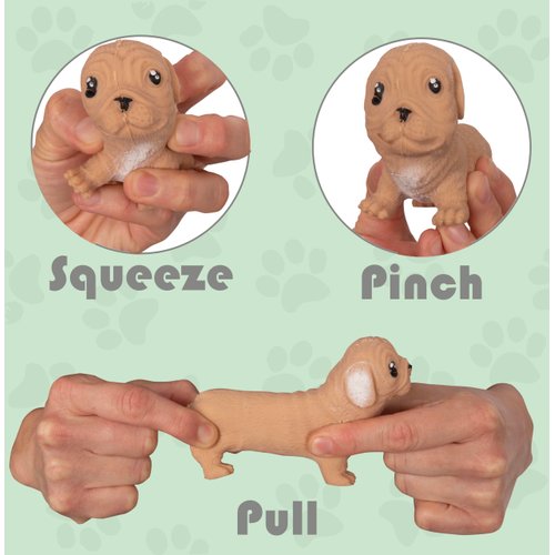 Tigerdoe Dog Squishy Toys for Kids – 6 Pack - Stress Relief Toy for Kids – Squishy Fidget Toys – Squishy Sand Toys - Mini Dog Figurine Toy Set - Children’s Soft Sensory Toy – Squishy Anxiety Toys