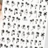 Summer Coconut Tree Nail Art Stickers Decals Palm Tree Design 3D Nail Stickers 6Pcs Tropical Style Designer Nail Decals for Acrylic Nail Art Decorations Supplies Manicure DIY Nail Art Decor Accessories