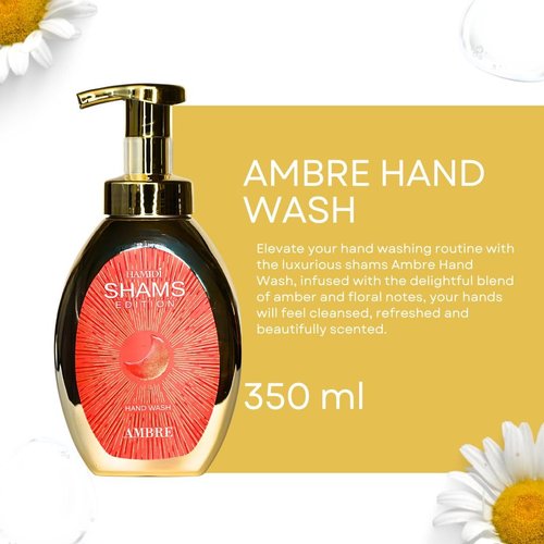 Hamidi Shams Edition Ambre Hand Wash 350ml (11.9 OZ) Enticing & Ultra Moisturizing, Rejuvenates The Skin.
