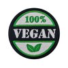 100% Vegan Embroidered Patch – Iron-On, 3.3 x 3.3 inches – Eco-Friendly Badge for Jackets & Bags
