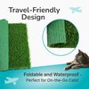 Skywin TidyFriend Cat Litter Box Mat, Cat Litter Rug Catcher, Washable and Lightweight Pet Accessories for Indoor (Grey) (Green, 24 x 17.5 Inches)