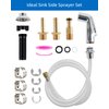 Kitchen Sink Side Sprayer with Quick Side Connector Compatible with Moen Faucet Sprayer Replacement, Kitchen Sink Faucet Sprayer Attachment with Water Hose/Holder, Chrome Finish