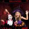 EWPJDK Vampire Teeth 4 Sizes 4 Pairs Halloween Decorations Party Cosplay Props Vampire Fangs Fake Teeth with Adhesive White Favors Accessories Gift