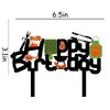 HAKPUOTR Barbecue Happy Birthday Cake Topper, BBQ kebabs Happy Birthday Cake Topper for Kids Birthday Party Decoration, Cooking/BBQ Theme Party Cake Decoration Acrylic