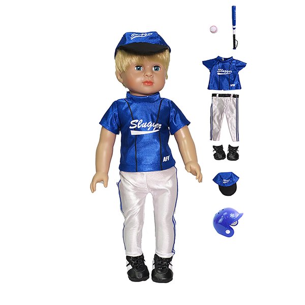 Blue Baseball Uniform 7pc for 18-Inch Dolls | Premium Quality & Trendy Design | Dolls Clothes |