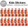 Big Dot of Happiness Chinese New Year - 2024 Year of The Dragon Favor Kids Stickers - 16 Sheets - 256 Stickers
