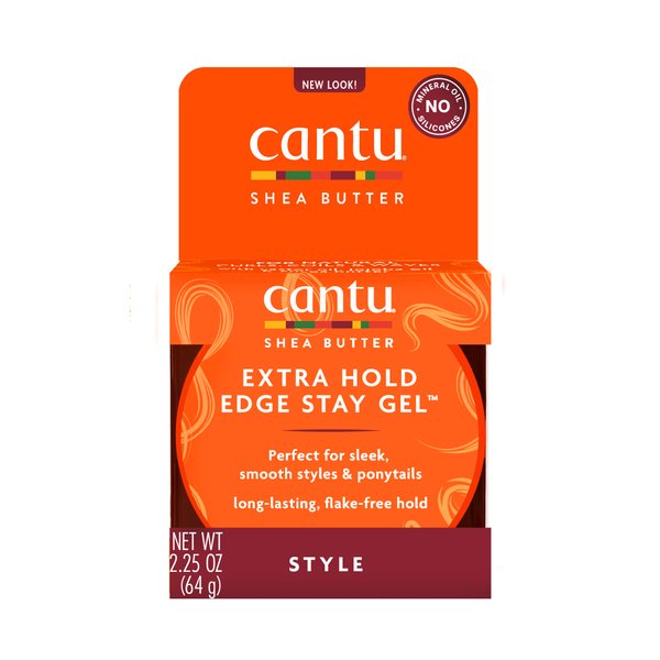 Cantu Shea Butter For Natural Hair Extra Hold Edge Stay Gel (Pack of 4)