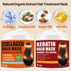 2 Pack Collagen Hair Mask & Keratin Hair Mask,Hydrating Argan Oil Hair Repair Treatment Deep Conditioner Hair Protein Treatment for Dry Damaged Hair,Natural Keratin Hair Treatment Hair Masque