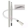VEECCI Liquid Eyebrow Pencil, Long-lasting Waterproof Fork Tip Grey Brow Pen with Brow Brush, Double Ended - Smudgeproof and Tattoo Microblading Effect