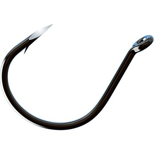 EAGLE CLAW Trokar Wacky Worm Fishing Hook, Black Chrome, 1 (TK97-1)
