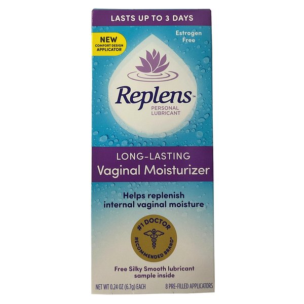 Replens Long-Lasting Vaginal Moisturizer -8 Count (Pack of 3)