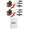 2 Pcs MG90S 9g Micro Servo Motor Metal Gear Micro Servos Replace SG90 for Smart RC Robot Helicopter Airplane Controls Car Boat Plane Vehicle Models