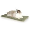 K&H Pet Products Heated Thermo-Kitty Mat, Indoor Heated Cat Bed, Pet Heat Pad for Indoor Cats and Small Dogs, Cat Heating Pad, Electric Thermal Warming Cat Bed Mat, Sage/Tan 12.5 X 25 Inches