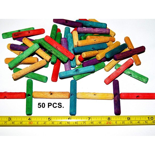 Wooden Wood Colored Blocks 50 Pins Grooved Parts for Bird parrot toys Lorie Amazon