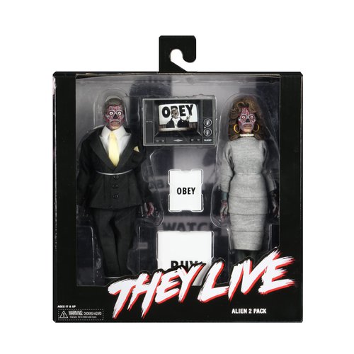 NECA They Live: Aliens 8 Inch Retro Action Figure 2 Pack
