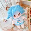 niannyyhouse 20cm Plush Doll Clothes Short Vest T-Shirt Pants 8in Soft Stuffed Plush Toy Dress Up Accessories (Blue)