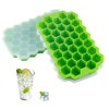 2 PCS Premium Ice Cube Trays, AUSSUA Silicone Ice Cube Molds with Sealing Lid, 74-Ice Trays, Reusable, Safe Hexagonal Ice Cube Molds, for Chilled Drinks, Whiskey, Cocktail, Food