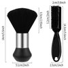 Barber Neck Duster Brush Set - Soft Barber Neck Duster with Barber Trimmer Cleaning Brush, Professional Barber Dusting Hairbrush for Brushing off Hair Around Neckline and Ears
