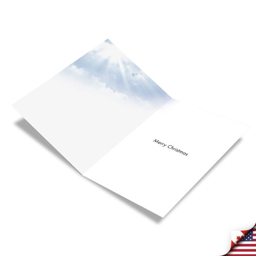 The Best Card Company - 12 Beautiful Christmas Cards with Envelopes (1 Design, 12 Cards) - Bulk Boxed Set of Holiday Greetings - Christmas Sunrise Tree B6655CXSG