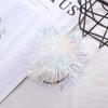 4 Pcs Pom Pom Ball Hair Ties Sparkle Foil Strips Ball Hair Bands Tinsel Fluffy Ball Hair Rings Elastic Hair Ropes Ponytail Holder Hair Accessories for Women and Girls Christmas Party