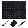English Keyboard Stickers[5 in 1],Replacement English Keyboard Sticker with White Font on Black Background Universal for Laptop Desktop Computer,Matte English Keyboard Alphabet Sticker